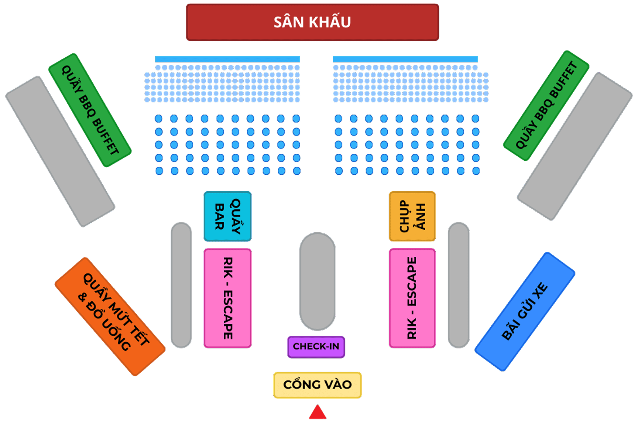 Sơ đồ chỗ ngồi - Phần tiệc